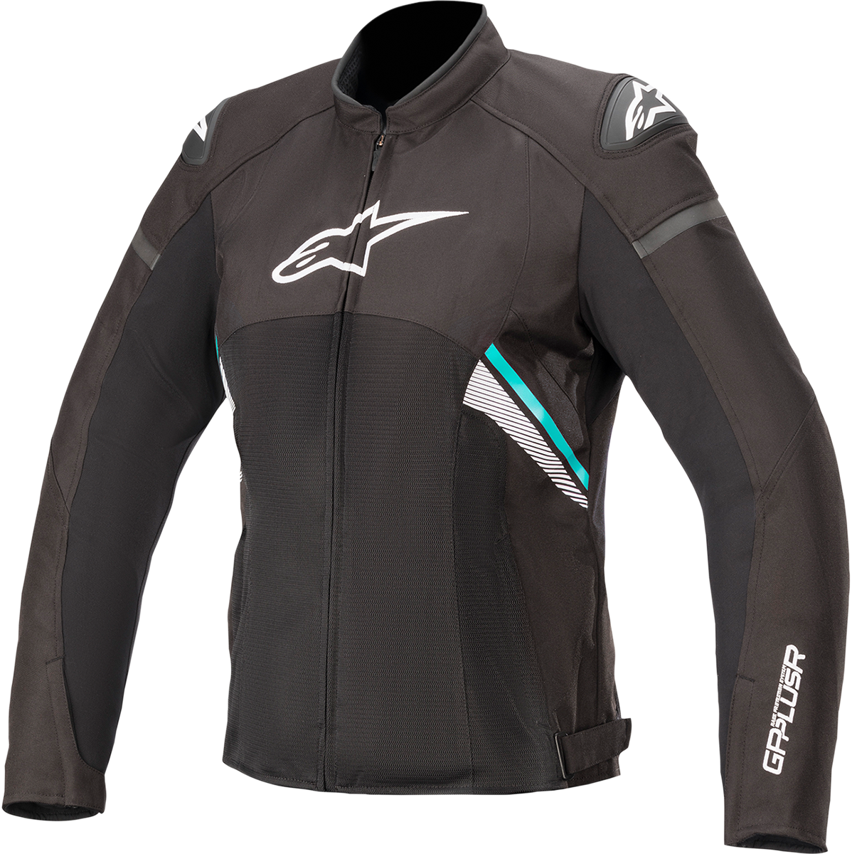 Chaqueta ALPINESTARS Stella T-GP Plus R v3 Air para mujer - Negro/Blanco/Verde azulado - Talla L 33106201270L
