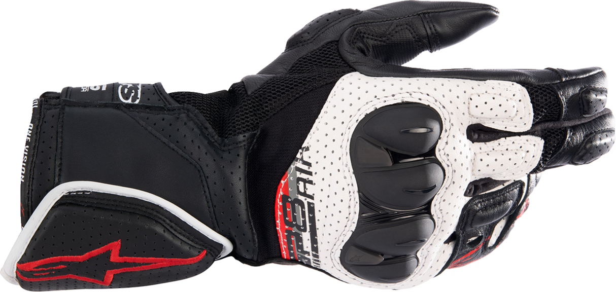 Guantes ALPINESTARS SP-8 Air V3 - Negro/Blanco/Rojo Brillante - Mediano 3558621-1304-M