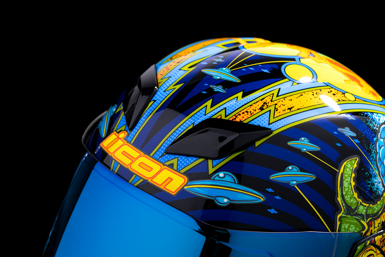 ICON Airflite™ Motorcycle Helmet - Bugoid Blitz - Blue