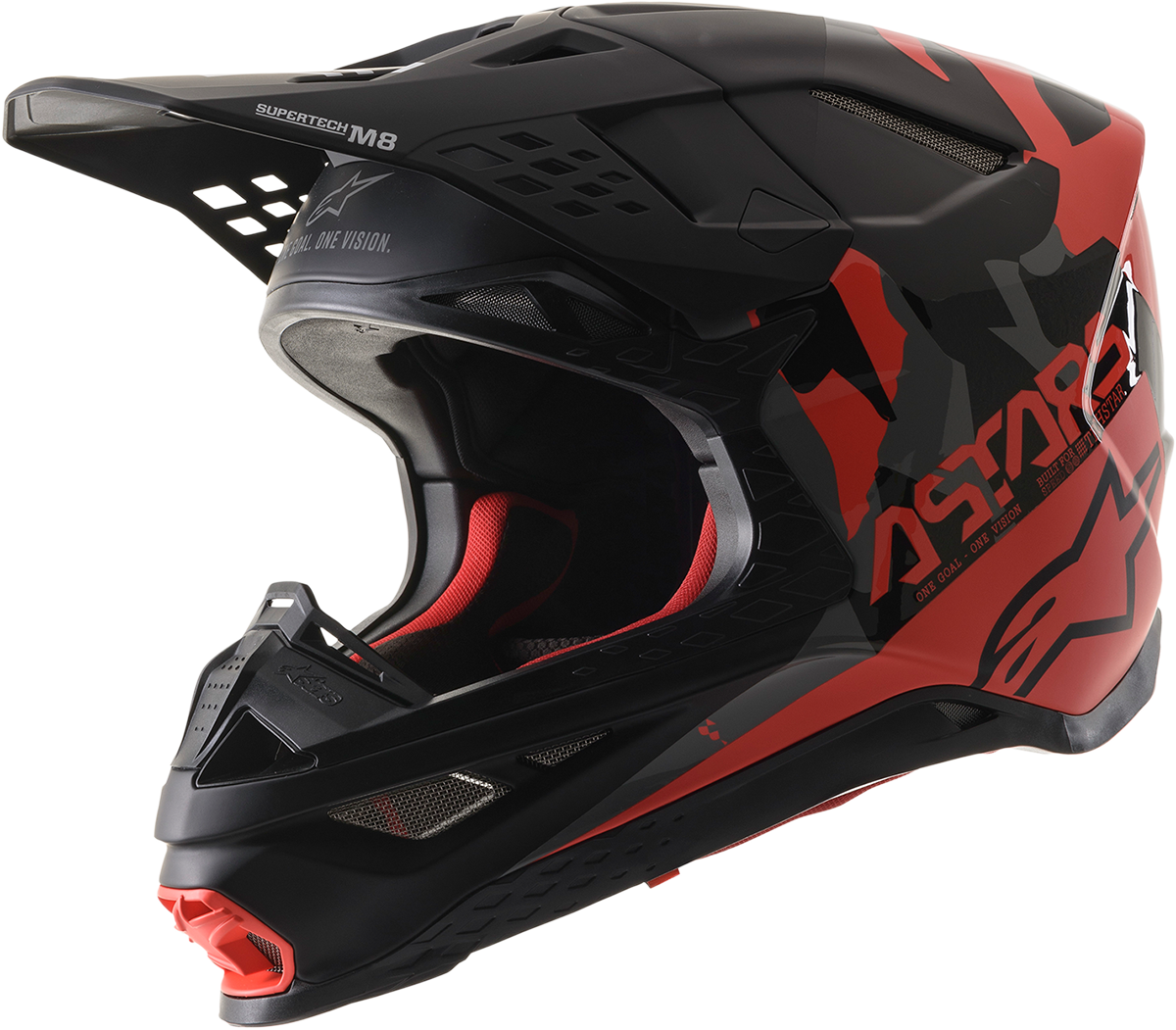ALPINESTARS Supertech M8 Motorcycle Helmet - Echo - MIPS® - Black/Red/Gloss - 2XL 8302621-1116-2X