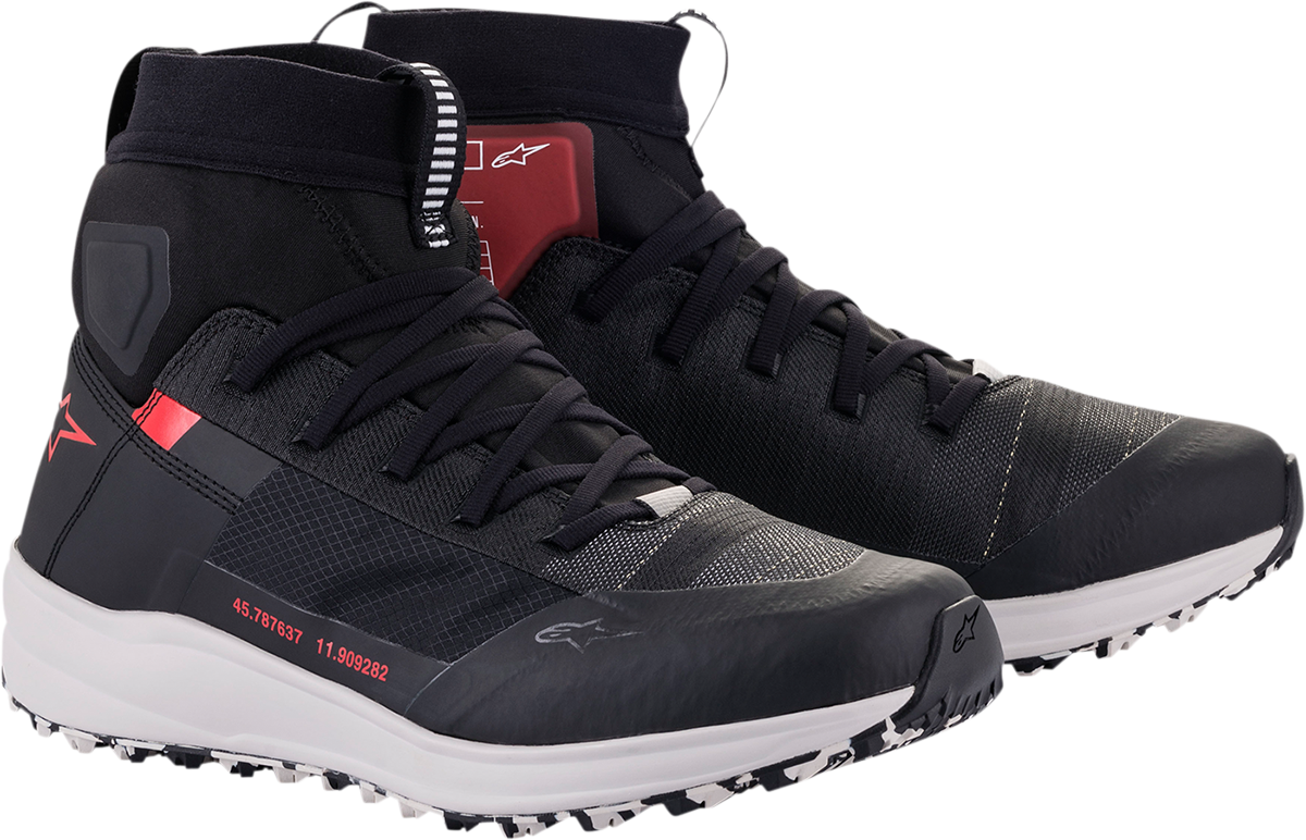 Zapatillas ALPINESTARS Speedforce - Negro/Blanco/Rojo - Talla 10 de EE. UU. 2654321-123-10