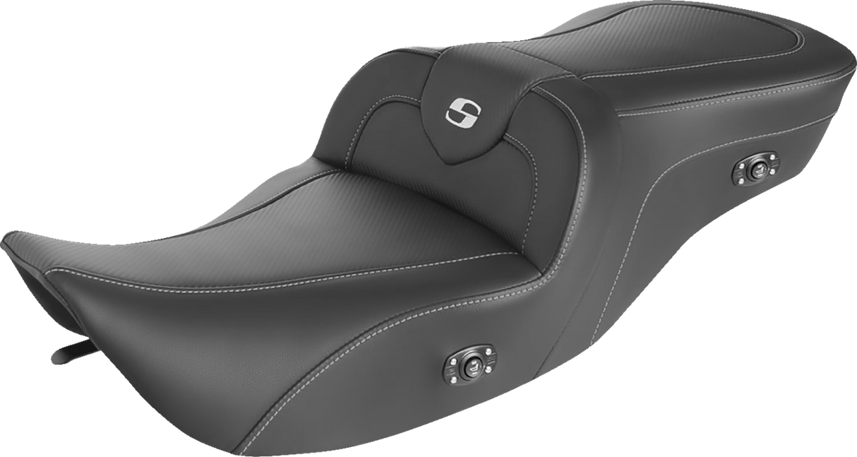 Asiento calefactable para sofá de carretera SADDLEMEN - Fibra de carbono 897-06-185HCT 