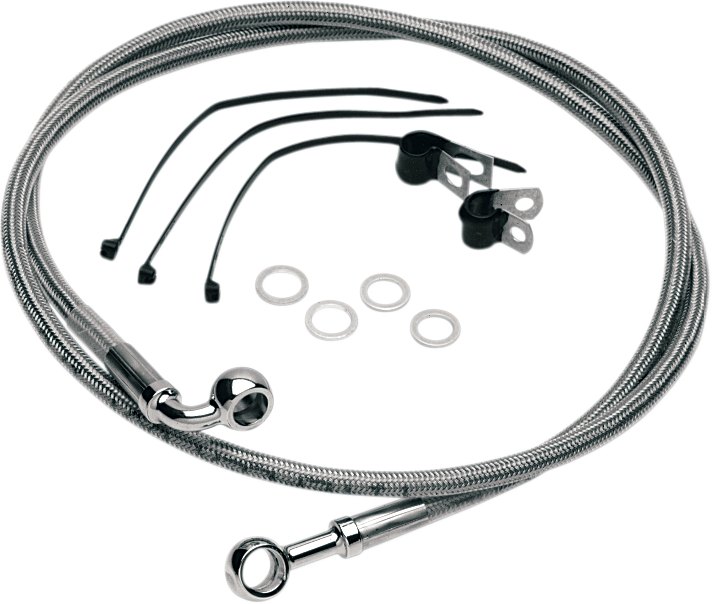 Línea de freno DRAG SPECIALTIES - Delantera (Superior) - Acero inoxidable COMPATIBLE CON FXDWG 99-05; FATBK 18 640115 