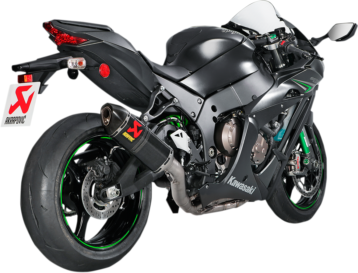 Sistema de escape completo Akrapovic Evolution para Kawasaki ZX10R 2016-2020 en titanio y carbono S-K10E9-ZC 