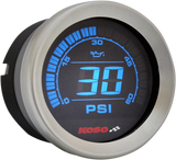 Manómetro de presión de aceite KOSO NORTH AMERICA de 2" - Cromado BA050410