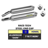Silenciador de aluminio negro Arrow Aprilia RSV 1000 R '04/05-Tuono 1000 '06 71677aon