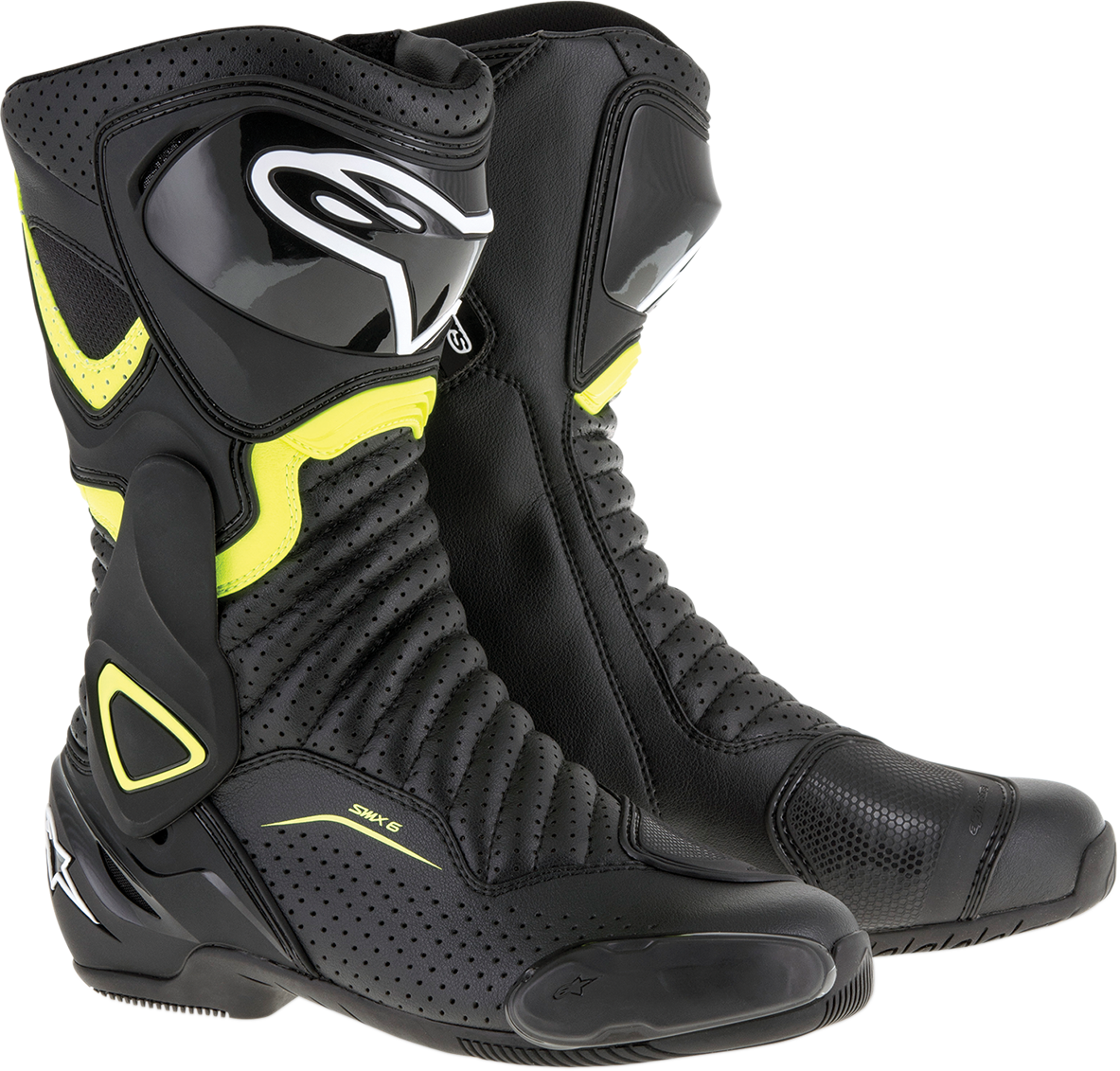 Botas ventiladas ALPINESTARS SMX-6 v2 - Negro/Amarillo - Talla 9 EE. UU. / 43 UE 2223017-1550-43