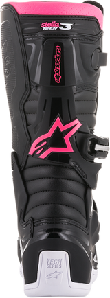Botas ALPINESTARS Stella Tech 3 para mujer - Negro/Blanco/Rosa - Talla 7 (EE. UU.) 2013218-130-7