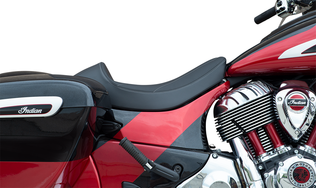 Asiento individual DRAG SPECIALTIES - Costuras lineales - Vinilo - Indian 0810-2266, años 2014 a 2022 