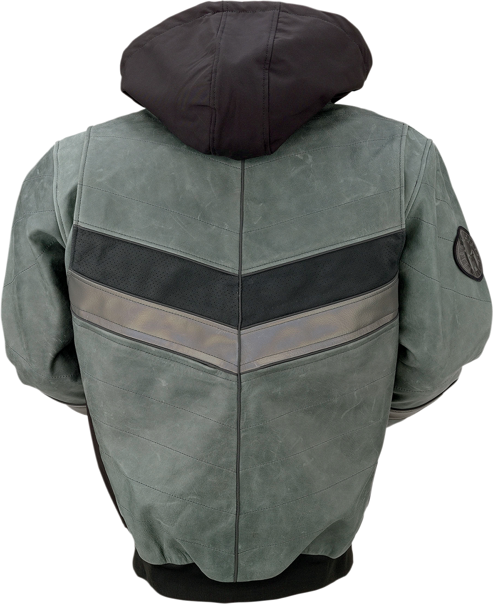 Z1R Thrasher Leather Jacket - Green/Gray - Large 2810-3814 – Sixty61