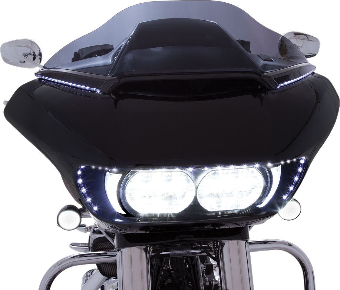 Moldura de parabrisas LED CIRO - 15-20 FLTR - Negro 11051 