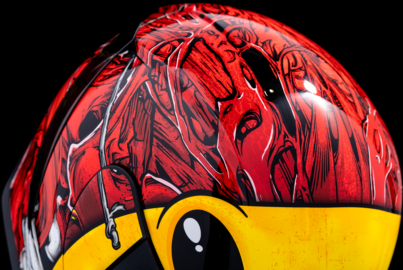 Icon Airform MIPS Brozak Motorcycle Helmet - Yellow Red / 61-62cm