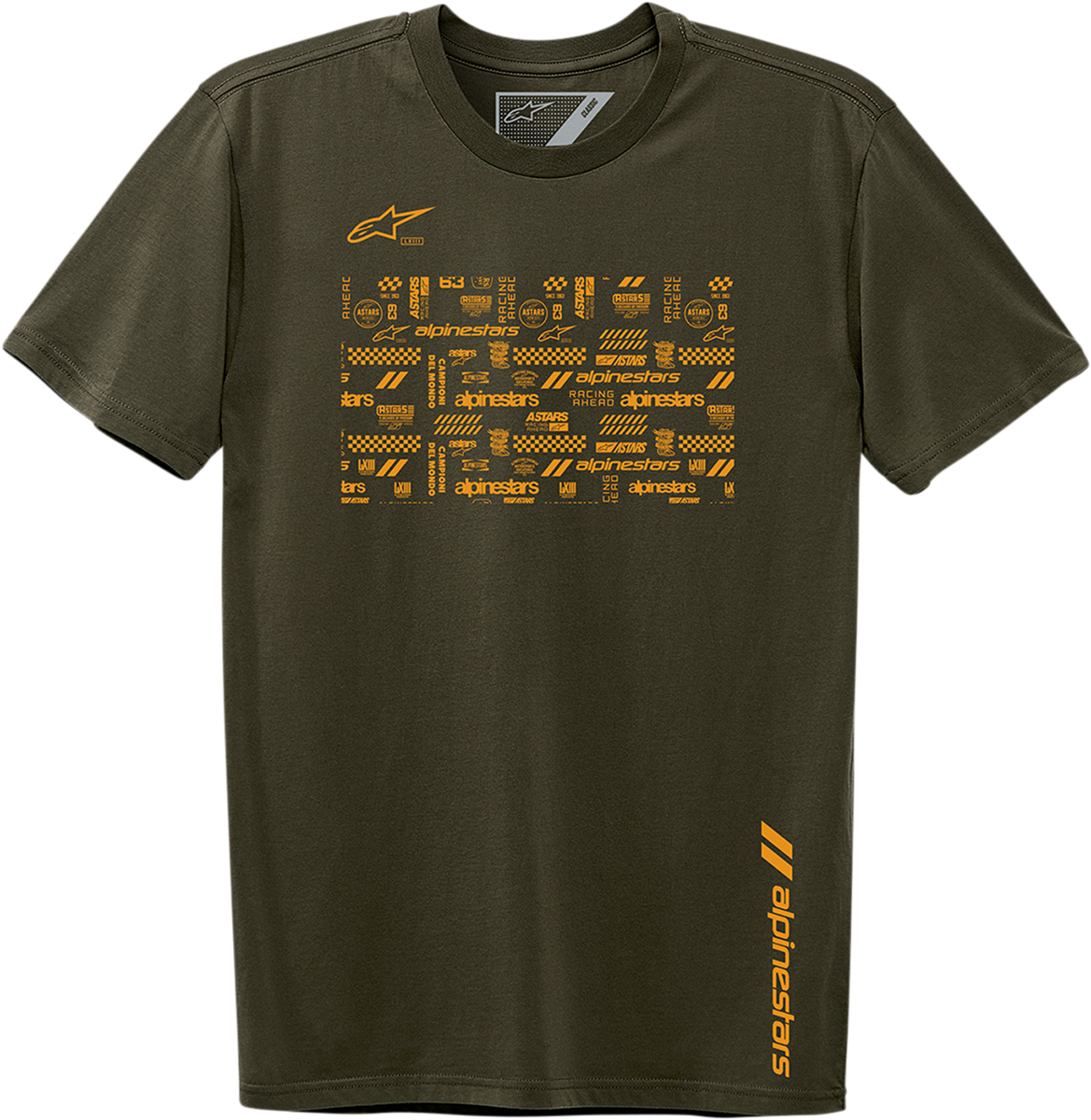 Camiseta ALPINESTARS Chaotic - Verde militar - Talla 2XL 1230721096902X