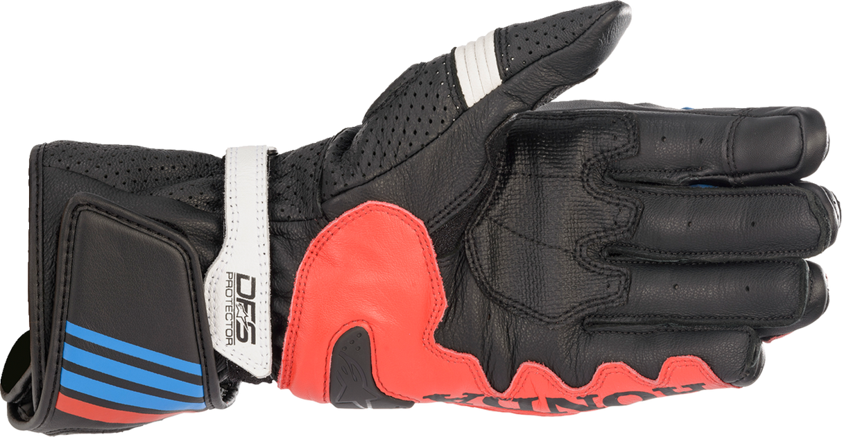 Guantes ALPINESTARS Honda GP Plus R v2 - Negro/Rojo brillante/Azul - XL 3556321-1317-XL