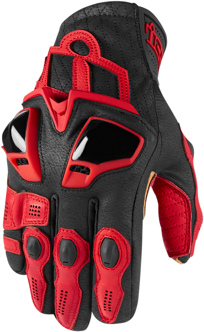 Guantes cortos ICON Hypersport™ - Rojos - Grandes 3301-3547