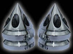 Sixty61 Gatling Bar Ends- Yamaha R1, R6 06-14 Chrome With Black