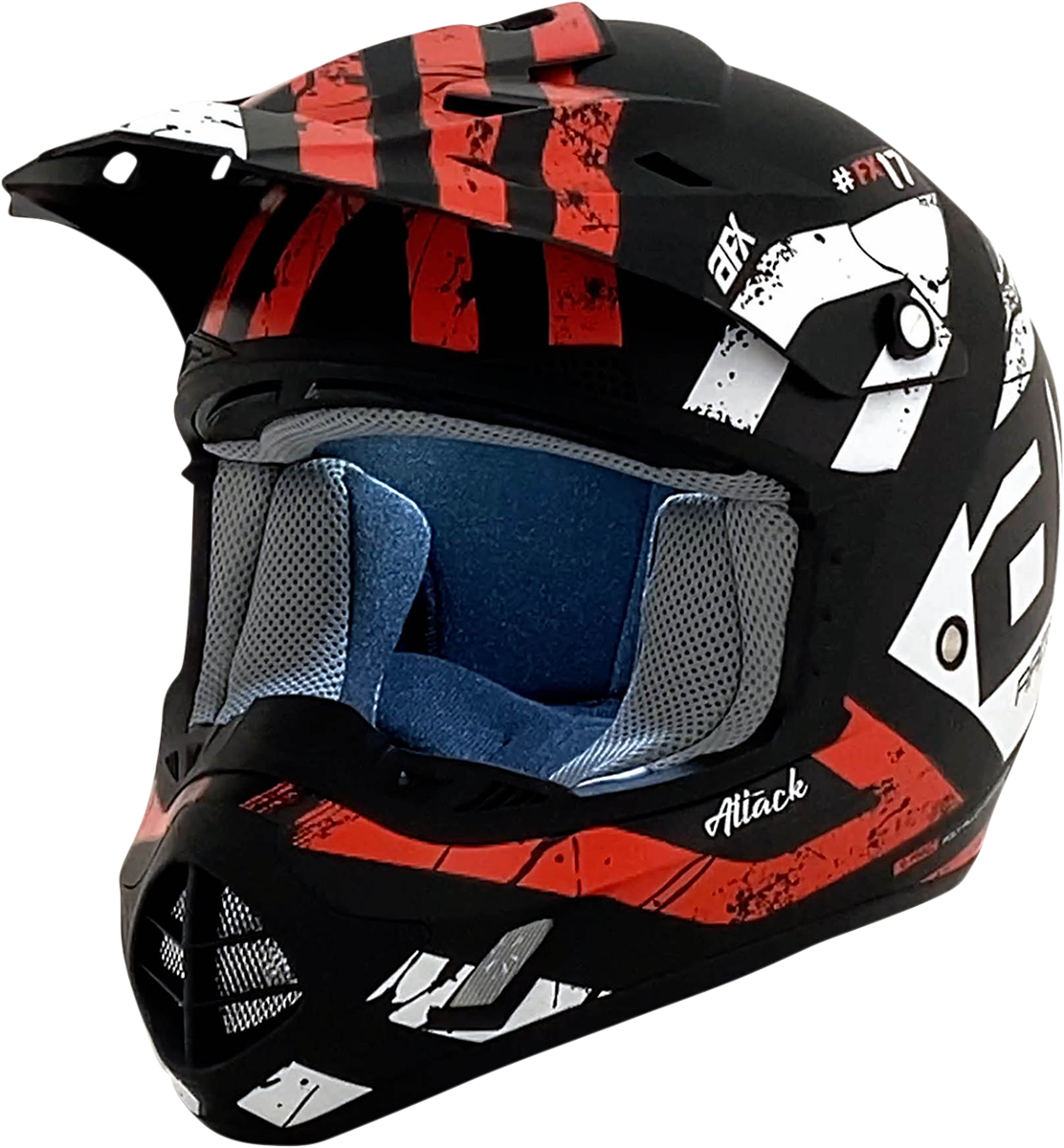 AFX FX-17 Motorcycle Helmet - Attack - Matte Black/Red - Small 0110-7149