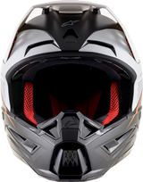 Casco de motocicleta ALPINESTARS SM5 - Rayón - Negro/Blanco/Naranja - Mediano 8304121-1242-MD