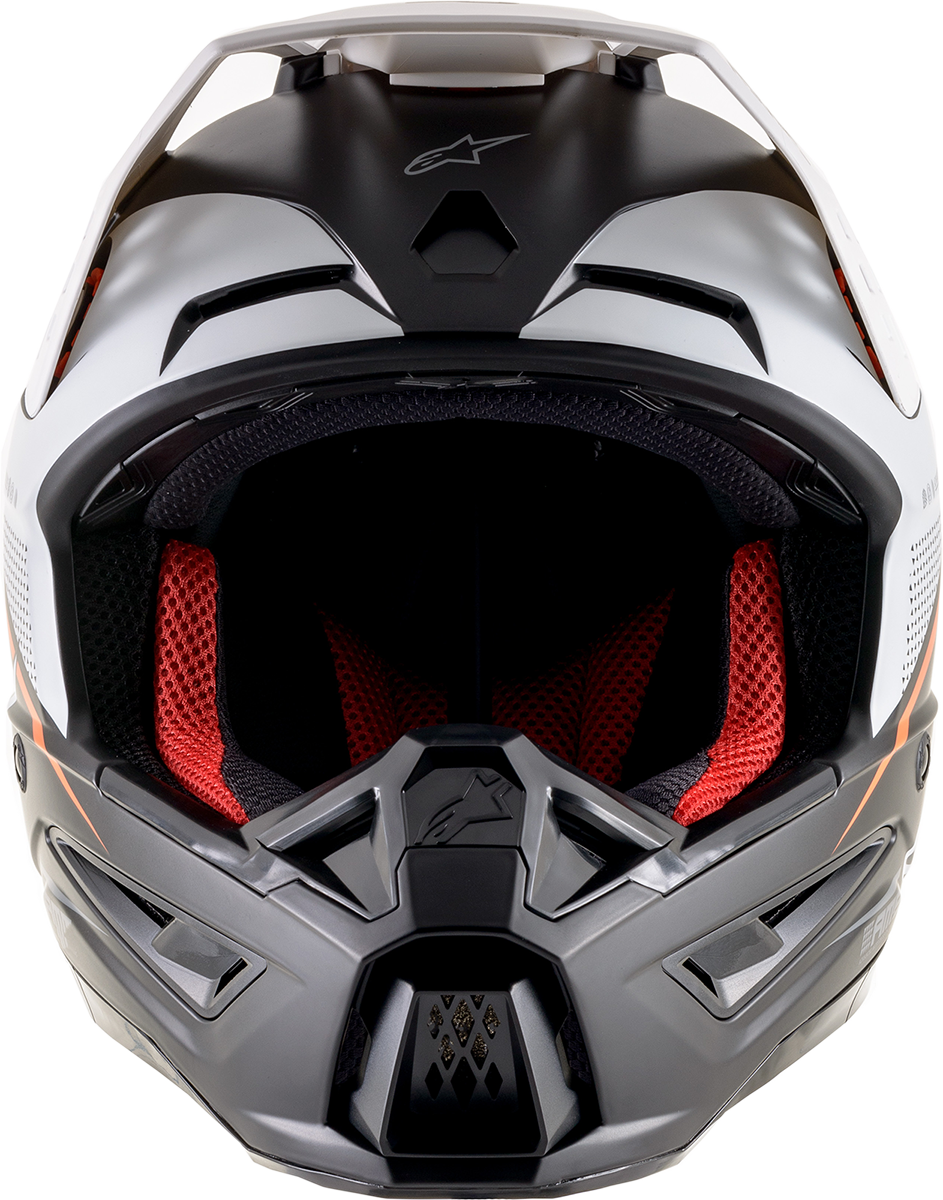 Casco de motocicleta ALPINESTARS SM5 - Rayón - Negro/Blanco/Naranja - Grande 8304121-1242-LG