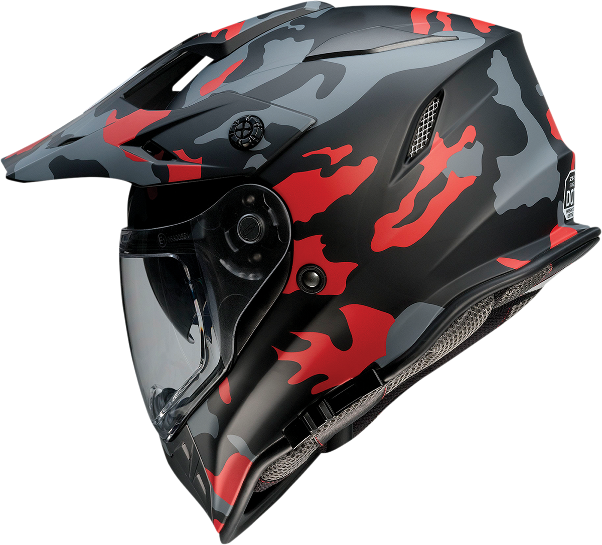 Z1R Range Motorcycle Helmet - Camo - Red