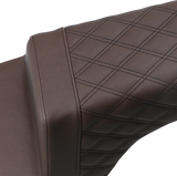 Asiento SADDLEMEN Step Up - Delantero liso/Trasero enrejado - Marrón - Indian I14-07-173BR 