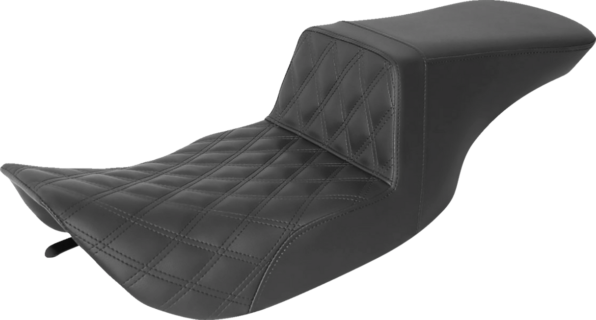 Asiento SADDLEMEN Step-Up - Costuras de celosía delanteras - Negro - FLH 897-06-192