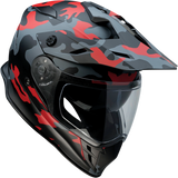 Casco de moto Z1R Range - Camuflaje - Rojo - Pequeño 0140-0094 
