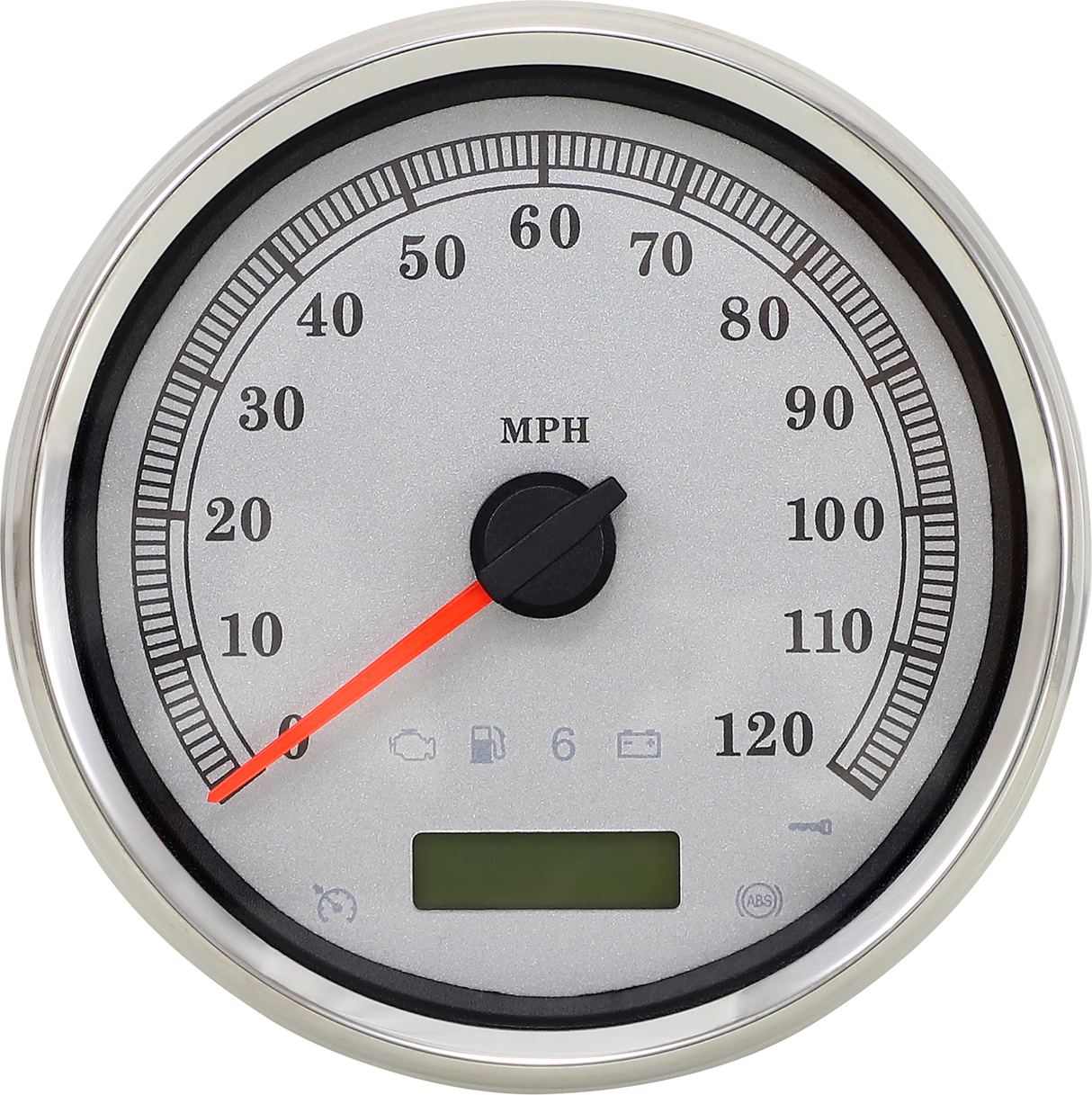 ESPECIALIDADES DE DRAG Velocímetro electrónico - Plateado - 120 MPH ESFERA REALMENTE PLATEADA 83104S 