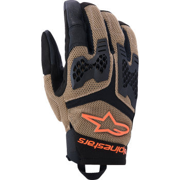 ALPINESTARS Manti Air Gloves - Dark Khaki/Black/Fluo Orange - 3XL 3570225-8038-3X