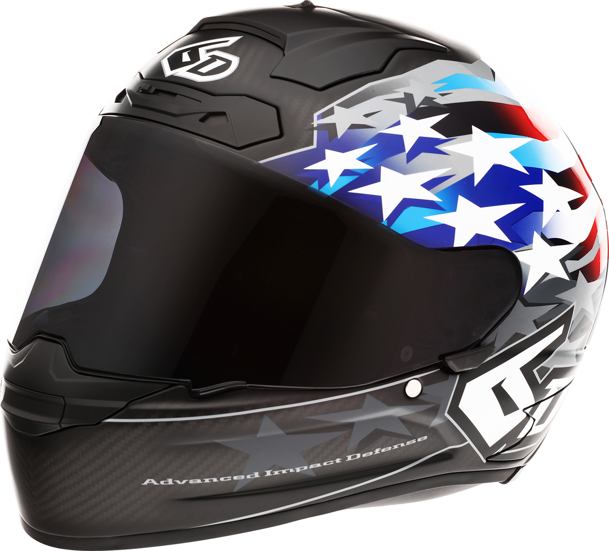 Casco de motocicleta 6D ATS-1R - Patriot - Rojo/Blanco/Azul - Pequeño 30-0695 