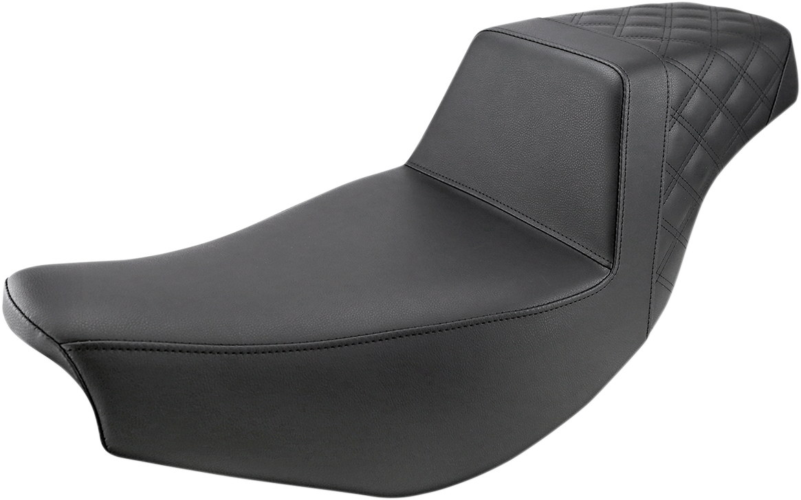 Asiento SADDLEMEN Step Up - Delantero liso/Trasero enrejado - Negro - Indian I14-07-173 