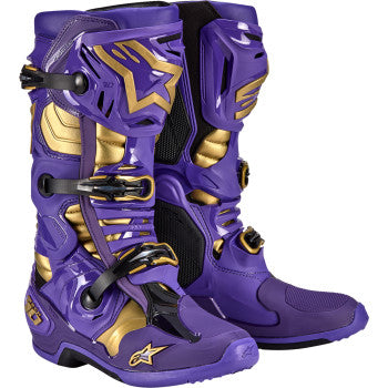 Botas ALPINESTARS Salt Lake Tech 10 de edición limitada - Morado/Dorado/Negro - Talla 11 de EE. UU. 2010020-373-11 
