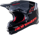 ALPINESTARS Supertech M8 Motorcycle Helmet - Radium 2 - MIPS® - Gloss Black/Neon Red - 2XL 8301523-1397-2X