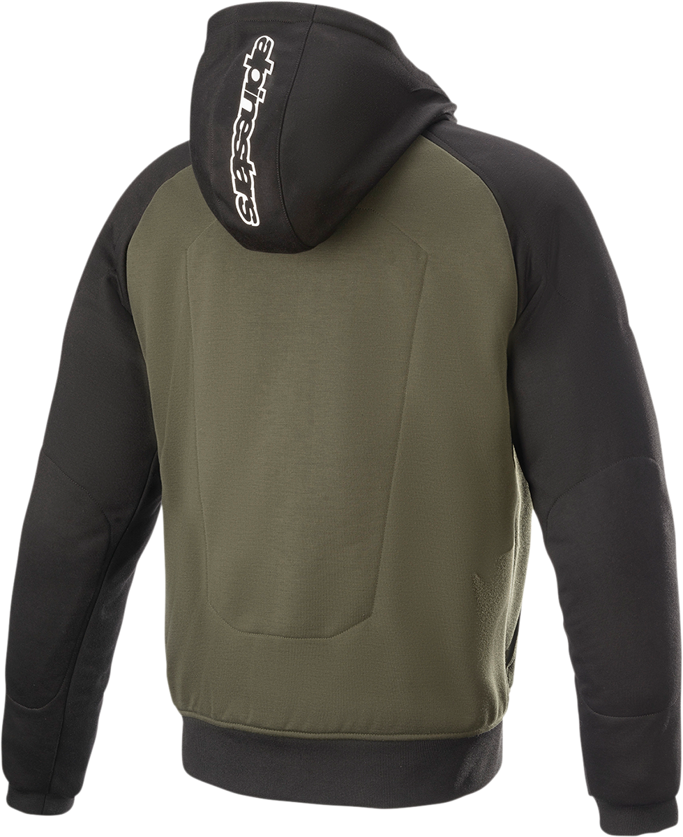 Sudadera con capucha cromada ALPINESTARS - Negro/Verde - XL 4200918-1681-XL