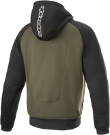 Sudadera con capucha cromada ALPINESTARS - Negro/Verde - XL 4200918-1681-XL