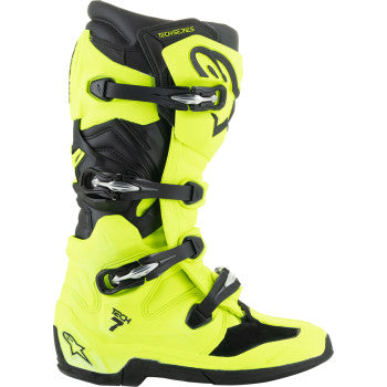 Botas ALPINESTARS Tech 7 - Amarillo fluorescente/Negro - Talla 11 de EE. UU. 2012025-551-11 