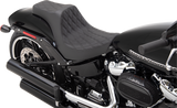 Asiento Predator III de DRAG SPECIALTIES - Doble diamante - Costuras negras 0802-1267