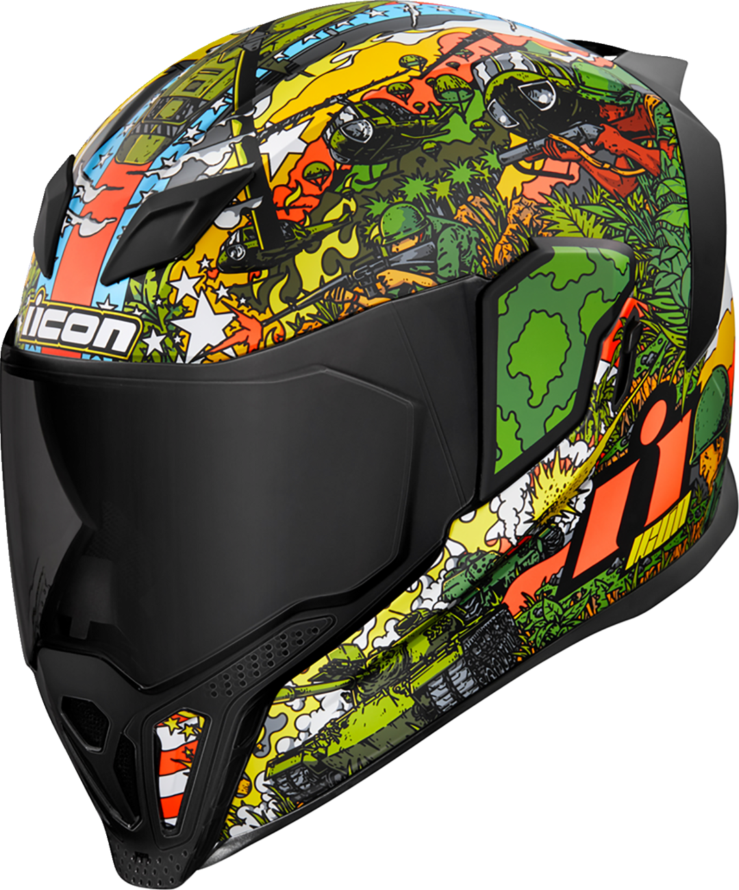 Icon Airflite GP23 Motorcycle Helmet - Green / 61-62cm