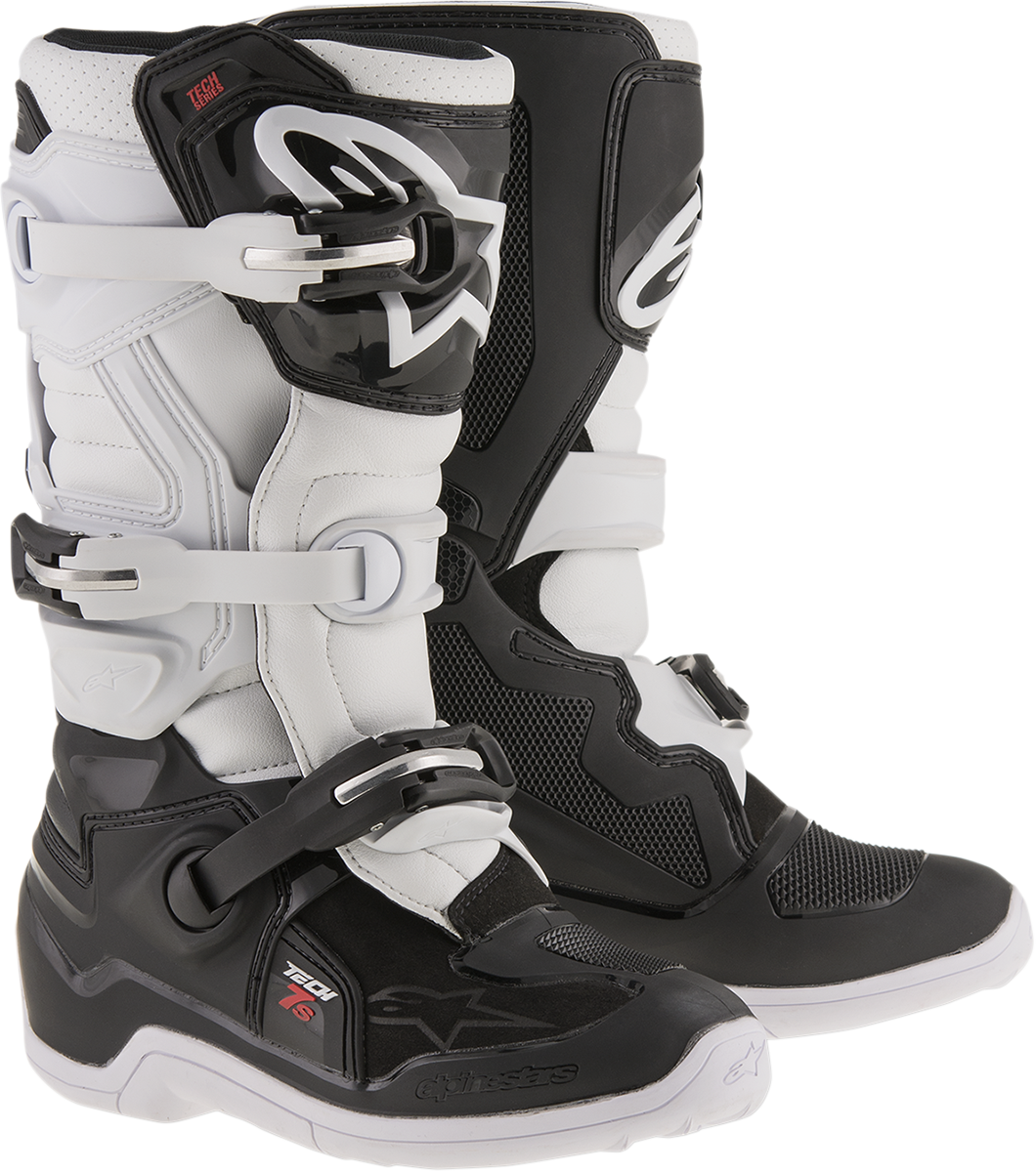 Botas ALPINESTARS Youth Tech 7S - Negro/Blanco - Talla 6 (EE. UU.) 2015017-12-6