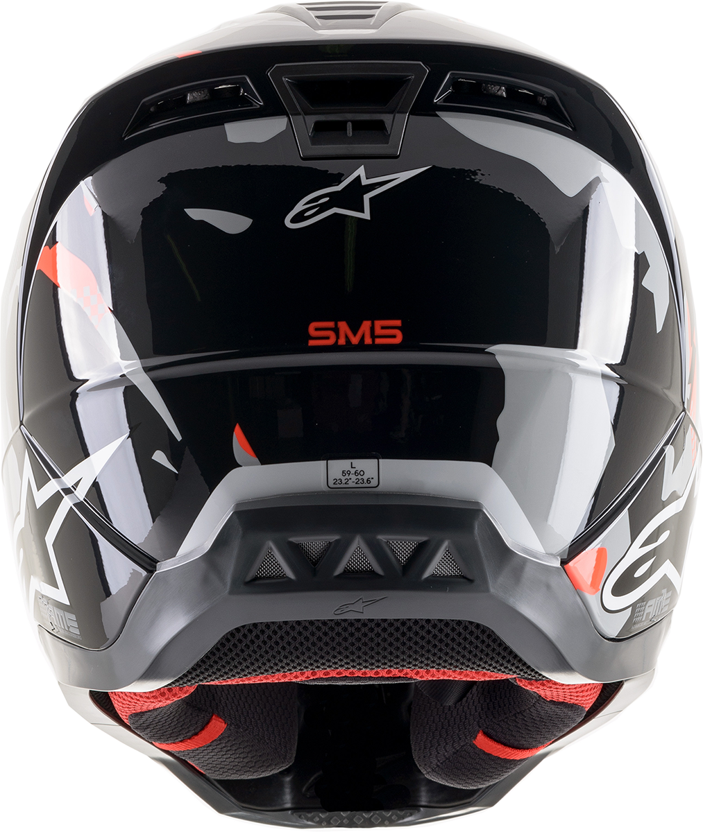 ALPINESTARS SM5 Motorcycle Helmet - Rover - Gray/Red - Large 8303921-1392-LG