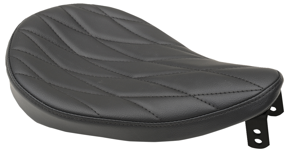 Asiento DRAG SPECIALTIES - Spring Solo - Pequeño - Largo con puntada de diamante - Negro 0806-0110
