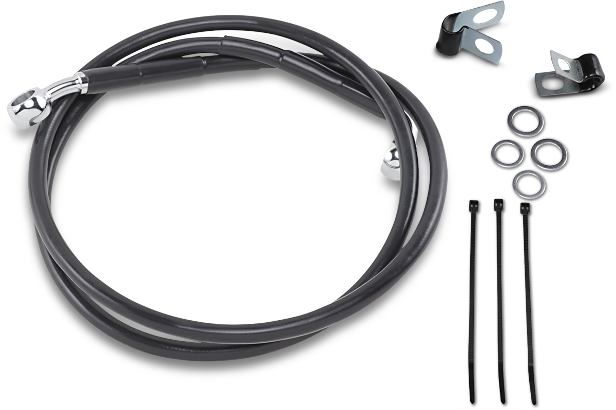 Línea de freno DRAG SPECIALTIES - Delantera - Negra - +2" 640113-2BLK 