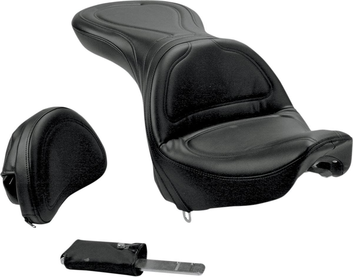 Asiento SADDLEMEN - Explorer - Con respaldo - Cosido - Negro - Deuce 8252JS