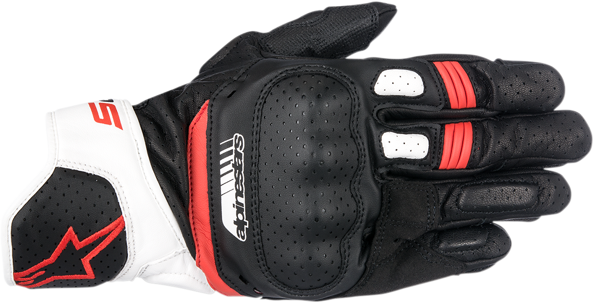 Guantes ALPINESTARS SP-5 - Negro/Blanco/Rojo - Pequeños 3558517-123-S