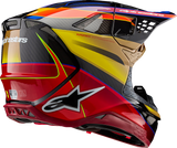 Casco de motocicleta ALPINESTARS Supertech M10 - Era - MIPS® - Dorado brillante/Amarillo/Rojo Río - Grande 8301223-5938-L