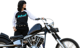 Camiseta raglán BILTWELL 1985 para mujer - Negro/Blanco - Talla mediana 8144-060-003 