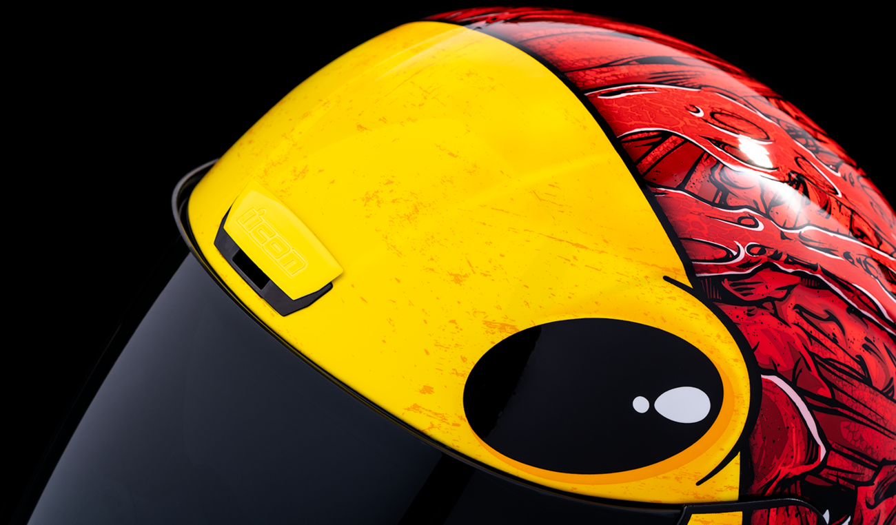 Icon Airform MIPS Brozak Motorcycle Helmet - Yellow Red / 61-62cm