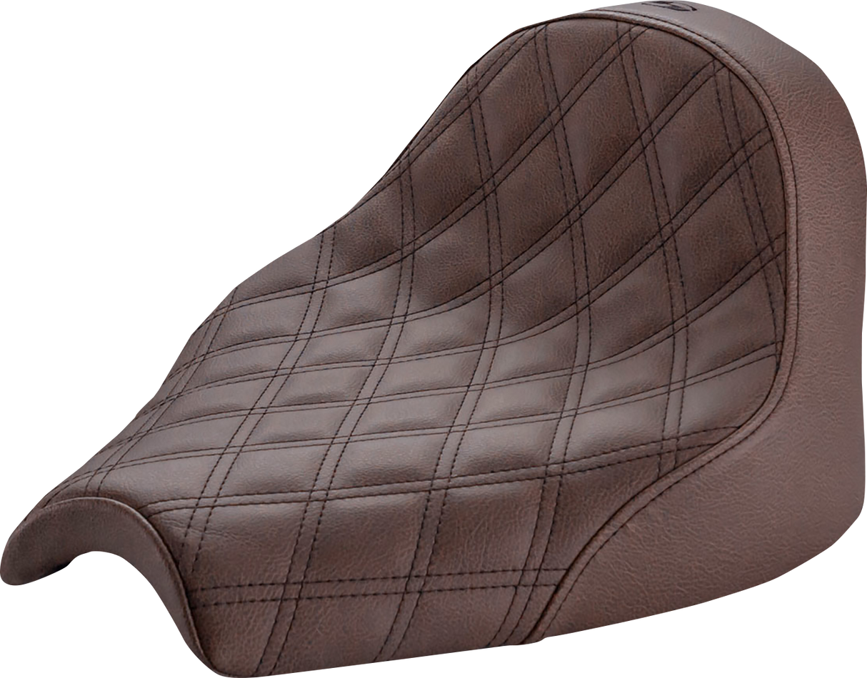 Asiento SADDLEMEN - Renegade Solo - Costuras enrejadas - Marrón I21-04-002BLS