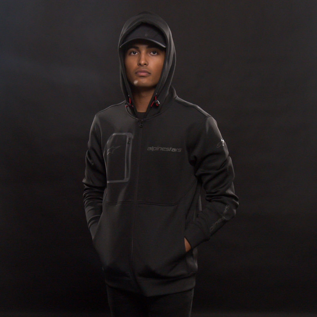 Sudadera con capucha ALPINESTARS Convex Tech - Negra - Grande 12125302010L