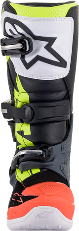 Botas ALPINESTARS Youth Tech 7S - Negro/Gris/Rojo/Blanco/Amarillo - Talla 2 de EE. UU. 2015017-9058-2
